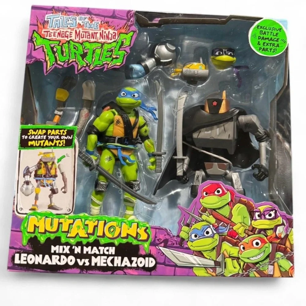 Leonardo vs Mechazoid Action Figures
